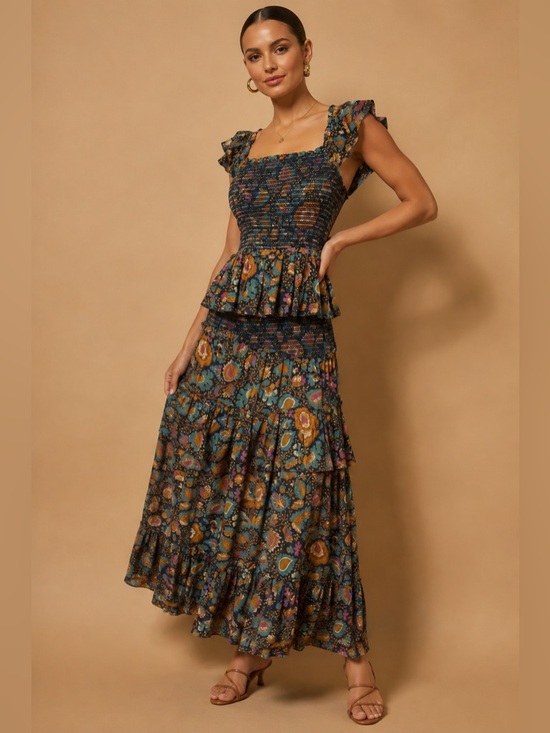 House of Harlow 1960 Dresses & Skirts - House Of Harlow 1960 Boho Floral Multicolor Top Maxi Skirt Set NEW Size XSmall